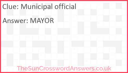 Municipal official Answer