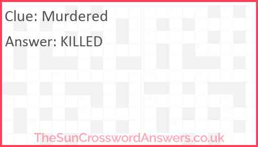 Murdered Answer