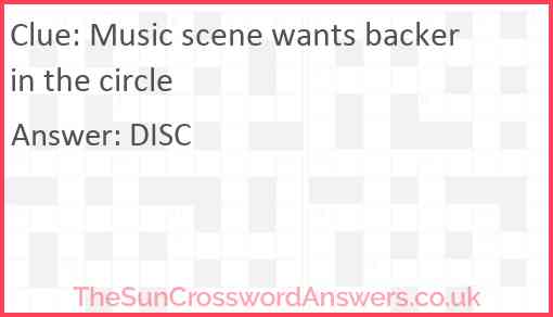 Music scene wants backer in the circle Answer