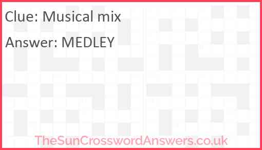 Musical mix Answer