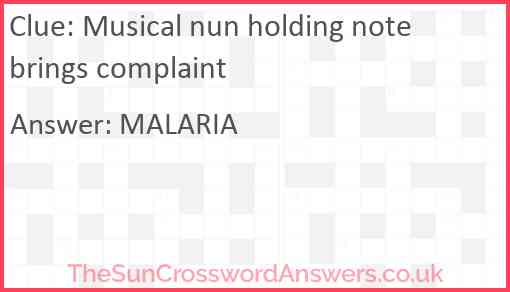 Musical nun holding note brings complaint Answer