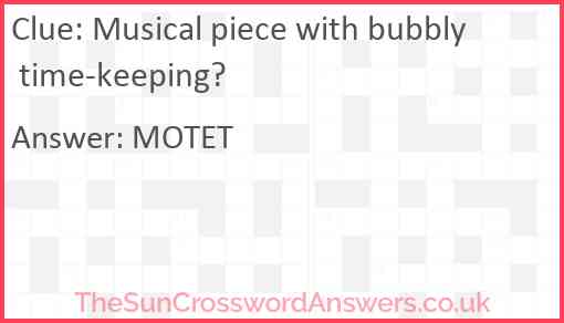 Musical piece with bubbly time-keeping? Answer