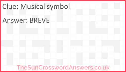 Musical symbol Answer