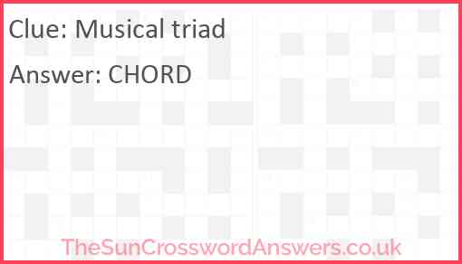 Musical triad Answer