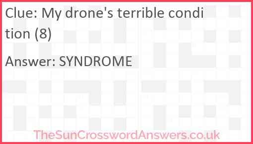 My drone's terrible condition (8) Answer