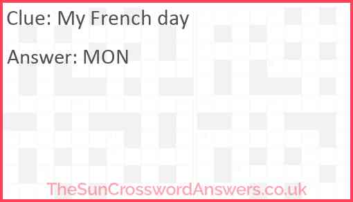 My French day Answer