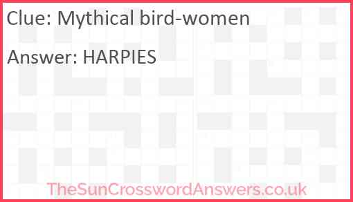 Mythical bird-women Answer