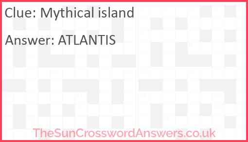Mythical island Answer
