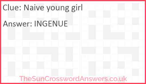 Naive young girl Answer