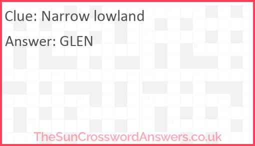 Narrow lowland Answer
