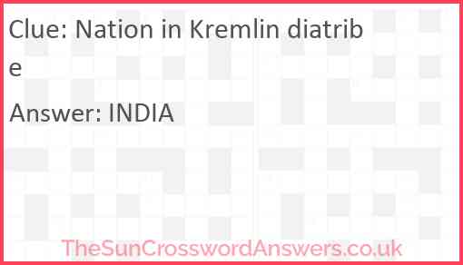 Nation in Kremlin diatribe Answer