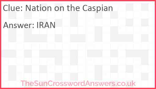 Nation on the Caspian Answer