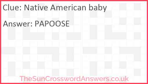 Native American baby Answer