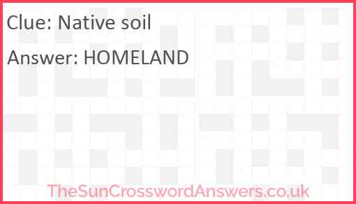 Native soil Answer