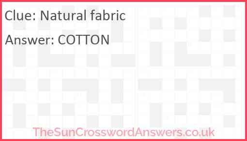 Natural fabric Answer