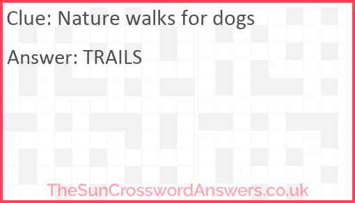 Nature walks for dogs Answer