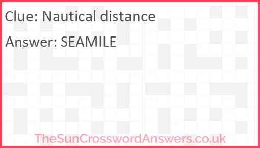 Nautical distance Answer