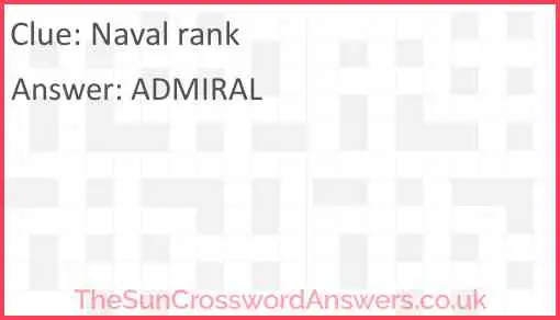 Naval rank Answer