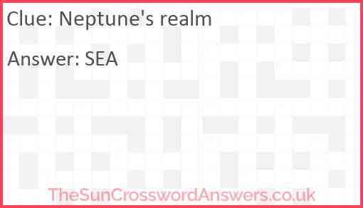 Neptune's realm Answer