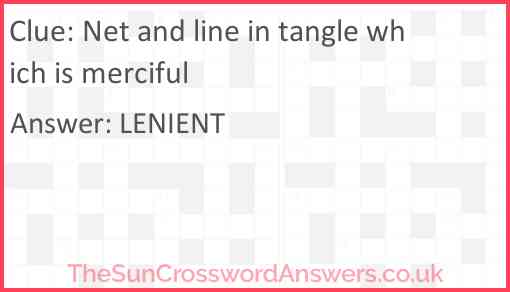Net and line in tangle which is merciful Answer
