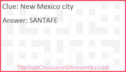 New Mexico city Answer