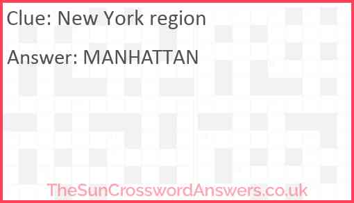 New York region Answer