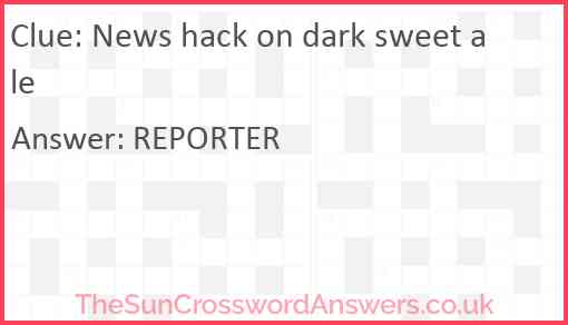 News hack on dark sweet ale Answer