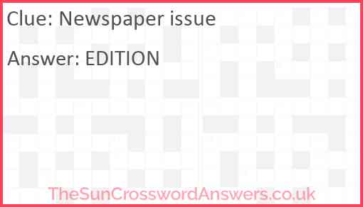 Newspaper issue Answer