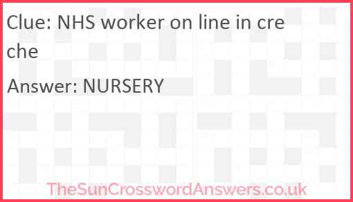 NHS worker on line in creche Answer