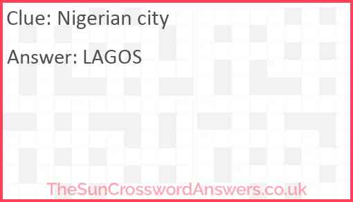 Nigerian city Answer