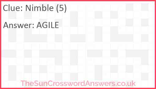 Nimble (5) Answer