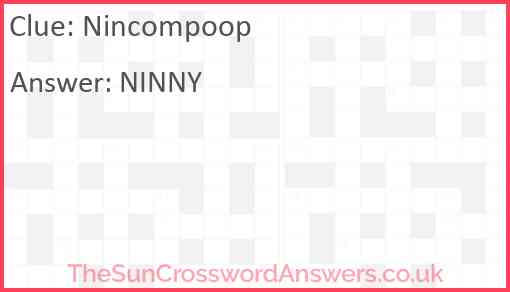 Nincompoop Answer