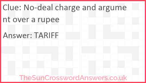No-deal charge and argument over a rupee Answer
