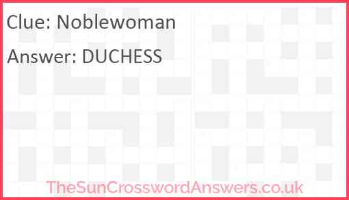 Noblewoman Answer
