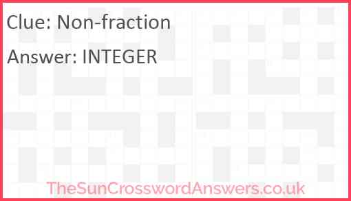 Non-fraction Answer