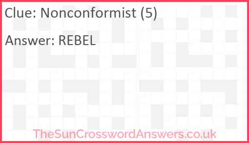 Nonconformist (5) Answer