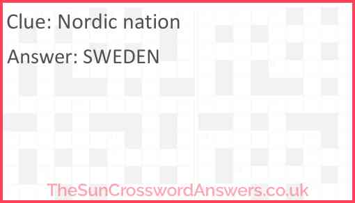Nordic nation Answer