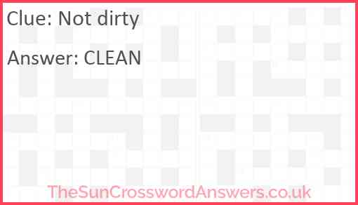 Not dirty Answer