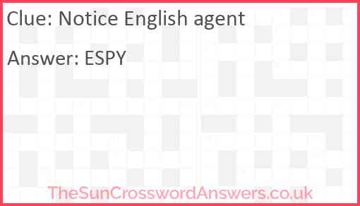 Notice English agent Answer