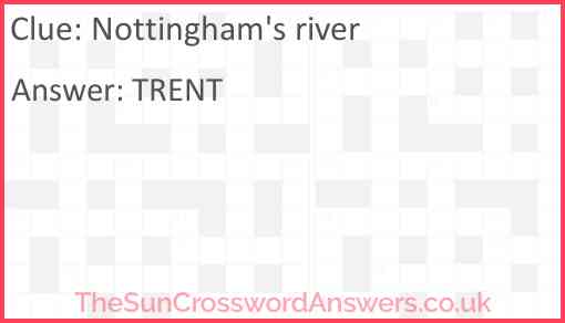 Nottingham's river Answer