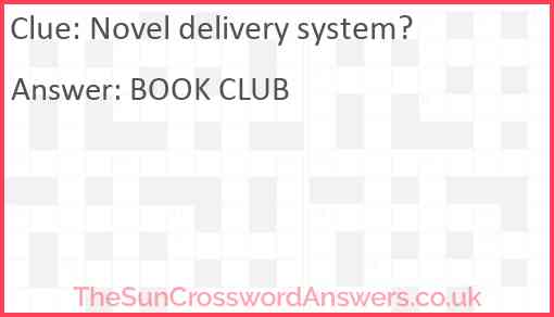 Novel delivery system? Answer