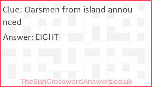 Oarsmen from island announced Answer