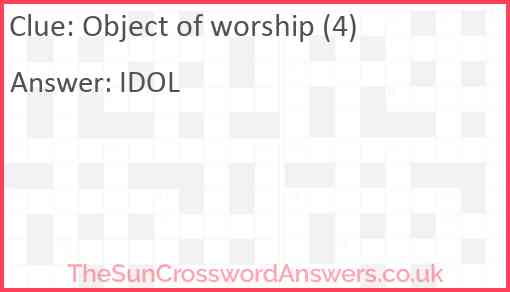 Object of worship (4) Answer
