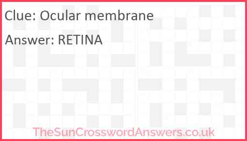 Ocular membrane Answer