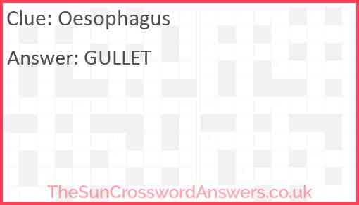 Oesophagus Answer