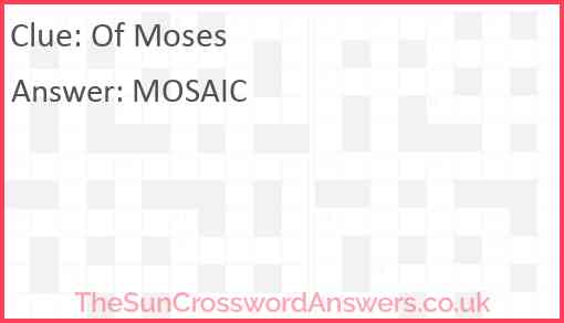 Of Moses Answer