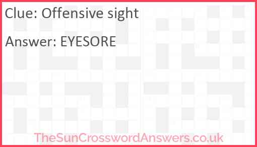 Offensive sight Answer