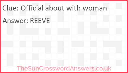 Official about with woman Answer