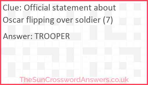 Official statement about Oscar flipping over soldier (7) Answer