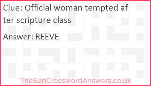 Official woman tempted after scripture class Answer